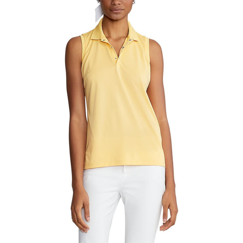 RLX Ralph Lauren 여성용 투어 퍼포먼스 민소매 골프 셔츠 - 비치 옐로우